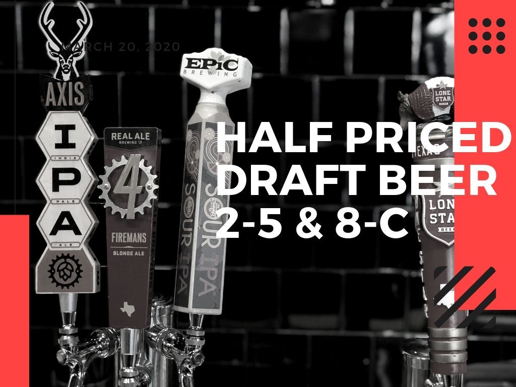 Recreation_TX's tweet photo. HALF PRICED DRAFT BEER EVERY D@#$ DAYY!!!!!!😎 https://t.co/LP56zqaL8P