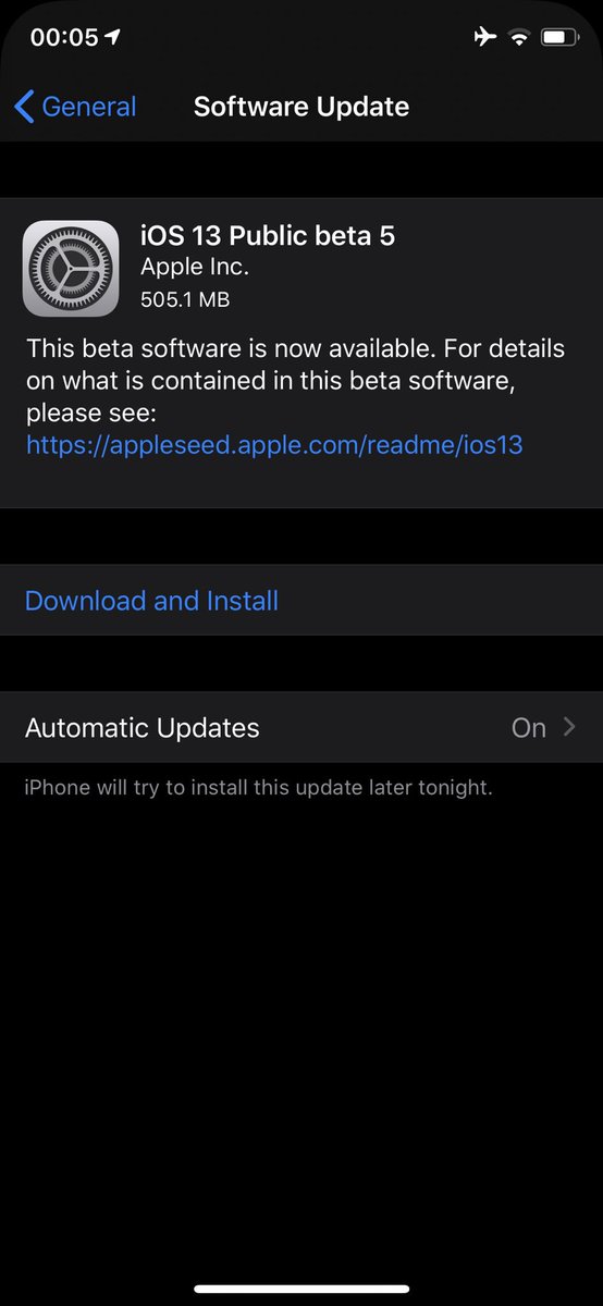 anmolmanchanda's tweet image. #ios13 public beta 5 is out.

#ios13beta5