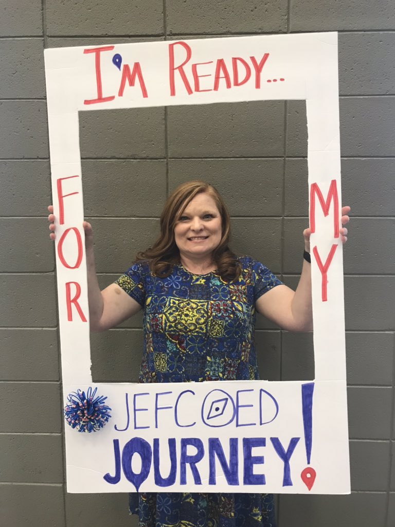 CynthiaCates13's tweet photo. New @JEFCOED teacher’s smiling BIG at New Teacher Orientation!!! Welcome new teachers!! https://t.co/QokvAVF3KA