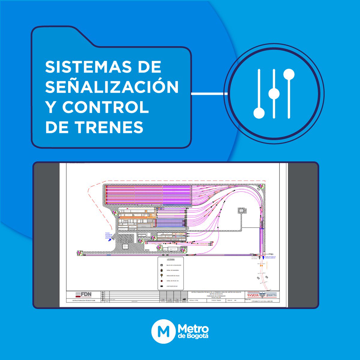 Bogota's tweet photo. @MetroBogota Para la operación automática de los trenes, el metro de @Bogota contará con un sistema de señalización y control de trenes que responde al estándar internacional conocido como CBTC. Esta información está en el #CuartoDeDatos.
https://t.co/Nk5K8dj3Pz
#ElMetroSinCarreta
#Subámonos https://t.co/J7K6n3h7zy