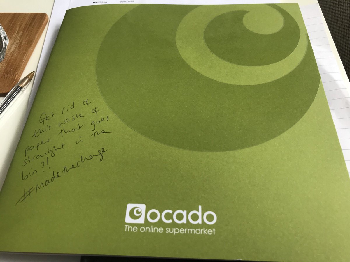 SpiceOfLifeTrav's tweet photo. @Ocado Just a suggestion - I’m pretty sure no one reads this glossy booklet that came with my first Ocado order. Very wasteful! https://t.co/PqK8lpZF1i