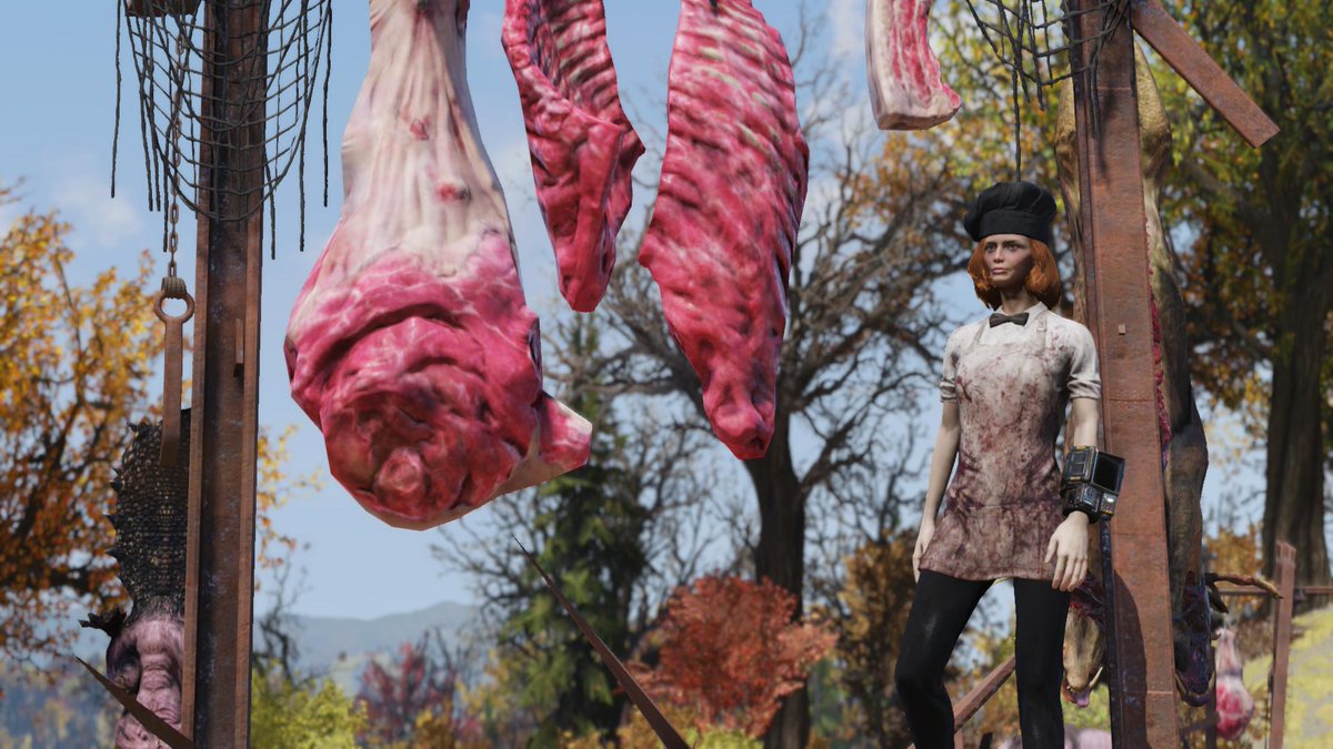 FalloutSearch's tweet photo. It's a bittersweet feeling at the end of #Fallout76 #MeatWeek! It's my last Meat-Cook of the summer! @Fallout @BethesdaStudios https://t.co/sROwJCRX3K