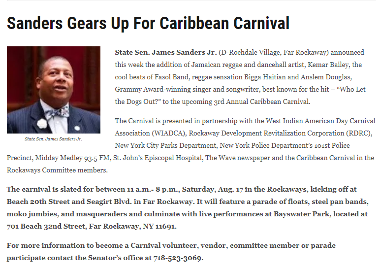 RockCaribCarn's tweet photo. Thanks to Queens County Politics for announcing our Caribbean Carnival in the Rockaways in their Queens Lawmakers on the Move section.
https://t.co/wkNNfz0qdX https://t.co/QYCnWfPeSu