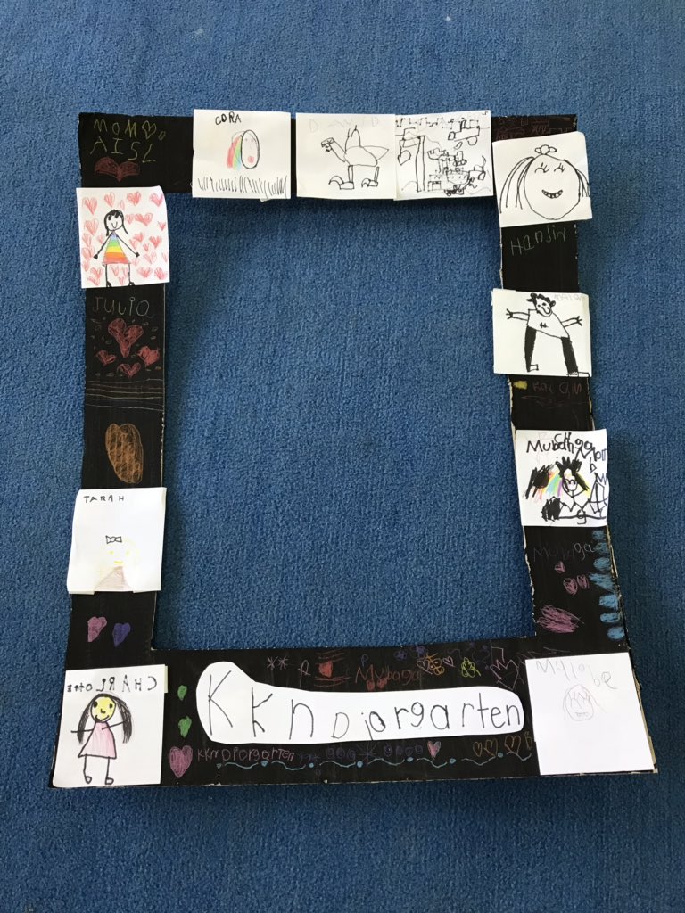 lizhaske's tweet photo. Our first collaborative project - to make a photo frame for our first day of kindergarten. #pyp #kindergarten @AISLusaka https://t.co/jrScyL5SZ6