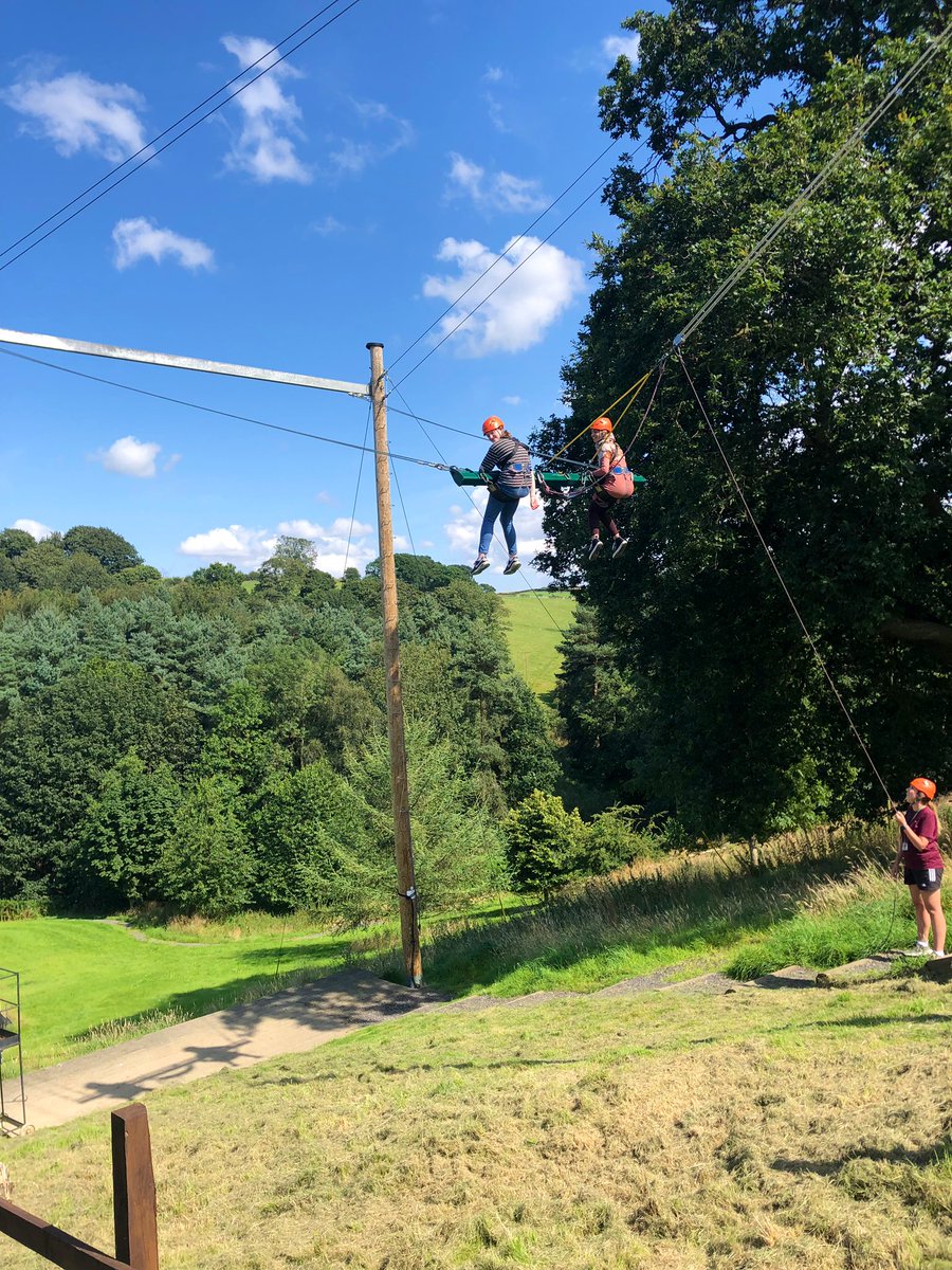 Vicky_UoL's tweet photo. The #giantswing is a teamwork activity at @HerdFarm: supporting each other on (and to get on!) the swing but also working together to heave your teammates into the air! #RFESS19 @Talent_Spotting https://t.co/Pwxxoi3l0q