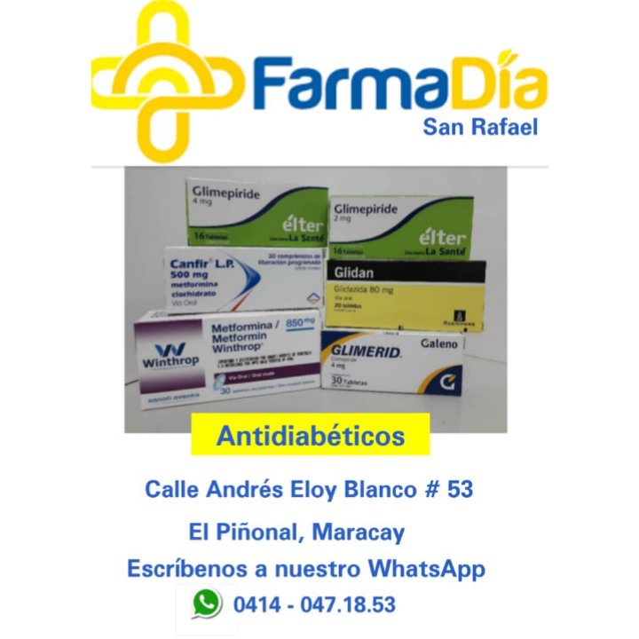 F_FarmaDia's tweet photo. Estas son algunas de las medicinas que tenemos disponibles en FarmaDía San Rafael, ubicada en El Piñonal. Escríbenos vía WhatApp al +58 414-047-1853 para consultar el precio, comprar por transferencia. https://t.co/LqaJ4IpG3I