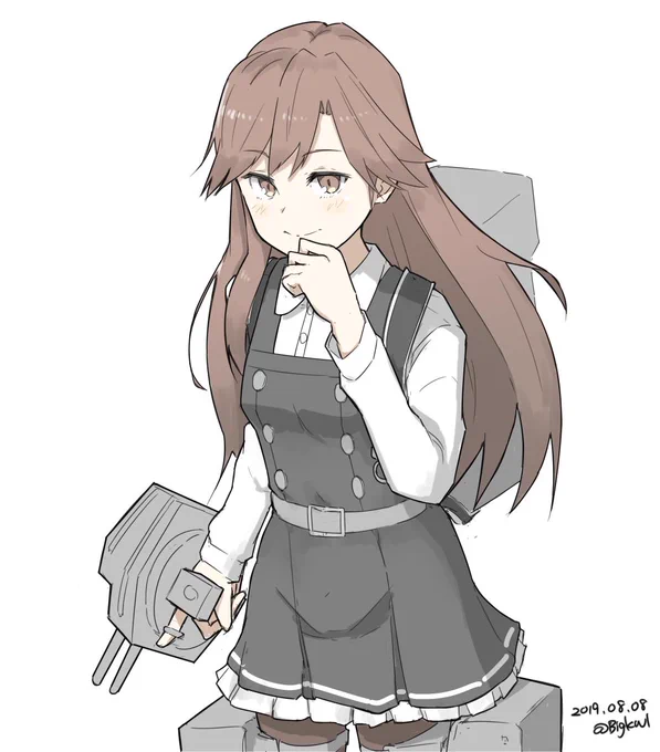 #艦これ版深夜の真剣お絵描き60分一本勝負
#艦これ版真剣お絵描き60分一本勝負_20190808
荒潮 