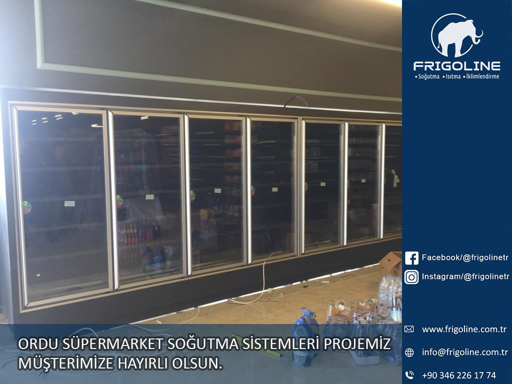 Ordu süpermarket soğutma sistemleri projemiz müşterimize hayırlı olsun. >> frigoline.com.tr