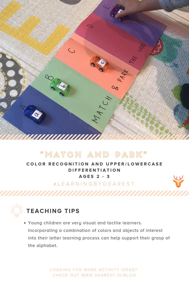 Dearest_Team's tweet image. We've got a wheely great way to use toy cars when teaching your child to differentiate between upper and lower case letters here: blog.dearest.io/match-and-park