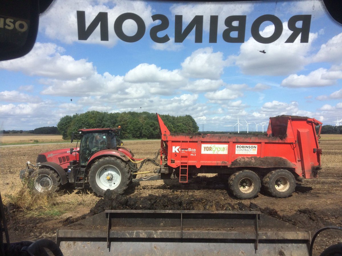 RCS_Yorkshire's tweet photo. Is there a better view than a freshly combined field in the middle of Yorkshire on #Farm24 day, ready for a dose of #organicfertiliser #biosolids @JCBAgriculture @ktwosales @CaseIH_UK_IRE https://t.co/OOhimoK4Zc