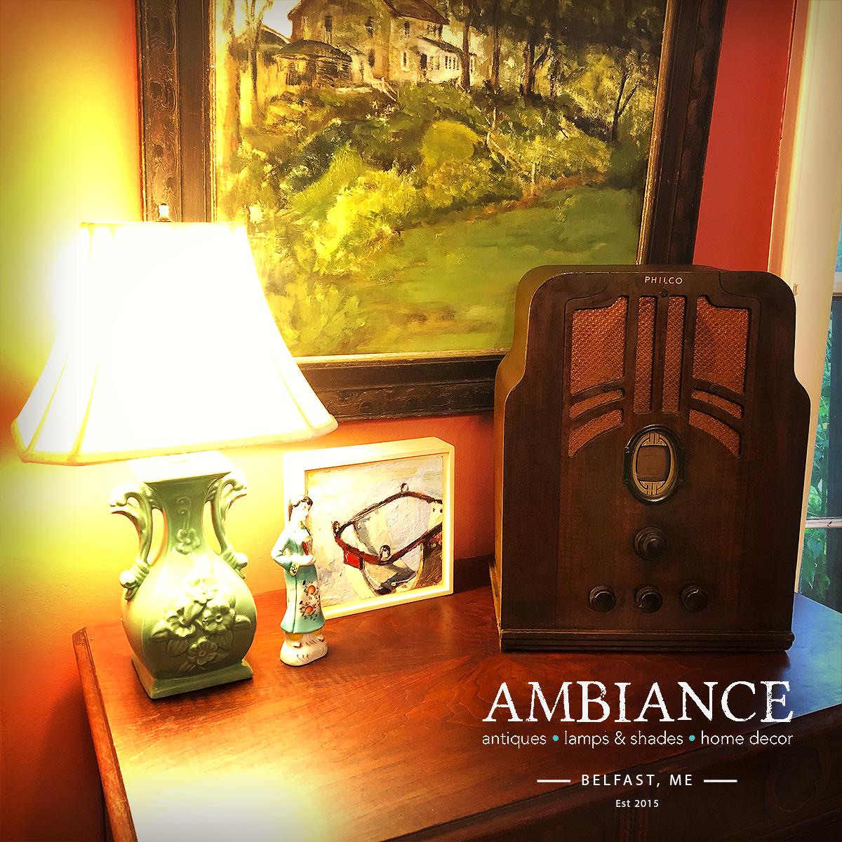 ShopAmbiance's tweet photo. TOMBSTONE RADIO! Play anything from your Bluetooth phone/tablet to this really cool 1935 Philco model 620B radio. Create some AMBIANCE in your home or camp! Wed-Sat, 11am-5:30pm (207) 505-0116. https://t.co/OoiwE7F1Yq