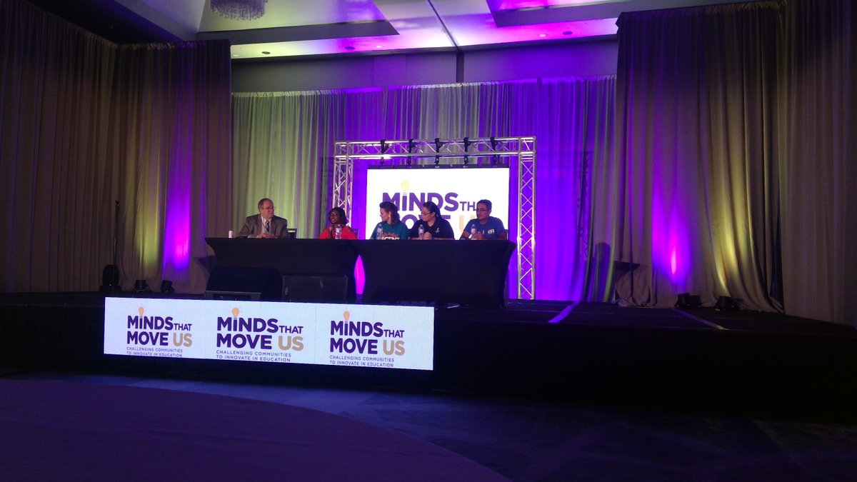 Current/former adult learners on Student-centered Design panel at #MindsthatMoveUs discuss necessary ingredients for innovation success &amp; their role as part of the 10 teams creating more effective models to create social equity &amp; economic mobility for youth/adult learners. #mtmu