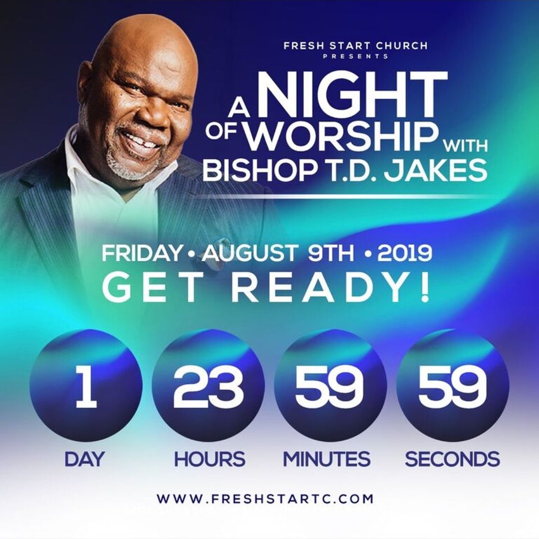 myfreshstartc's tweet photo. Are you as excited as we are?
#WeAreFreshStartC 🔄
#freshstartc #freshsatartchurch
#tdjakes #bishoptdjakes https://t.co/BOqMQOgk11
