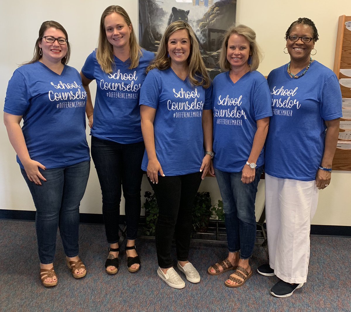 AKBergeron's tweet photo. Midlothian High School Counselors are ready for freshman schedule pick-up today and Panther Camp tonight! Welcome to MHS, Panthers! #MISDProud #Go2Panthers https://t.co/zxG4NiDvOa