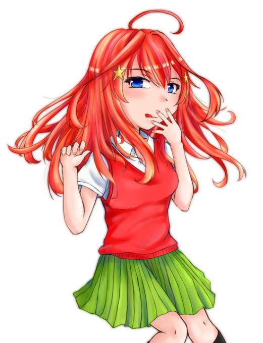 あかい駄ねこさんがTwitterに投稿した中野五月(五等分の花嫁)のイラスト。