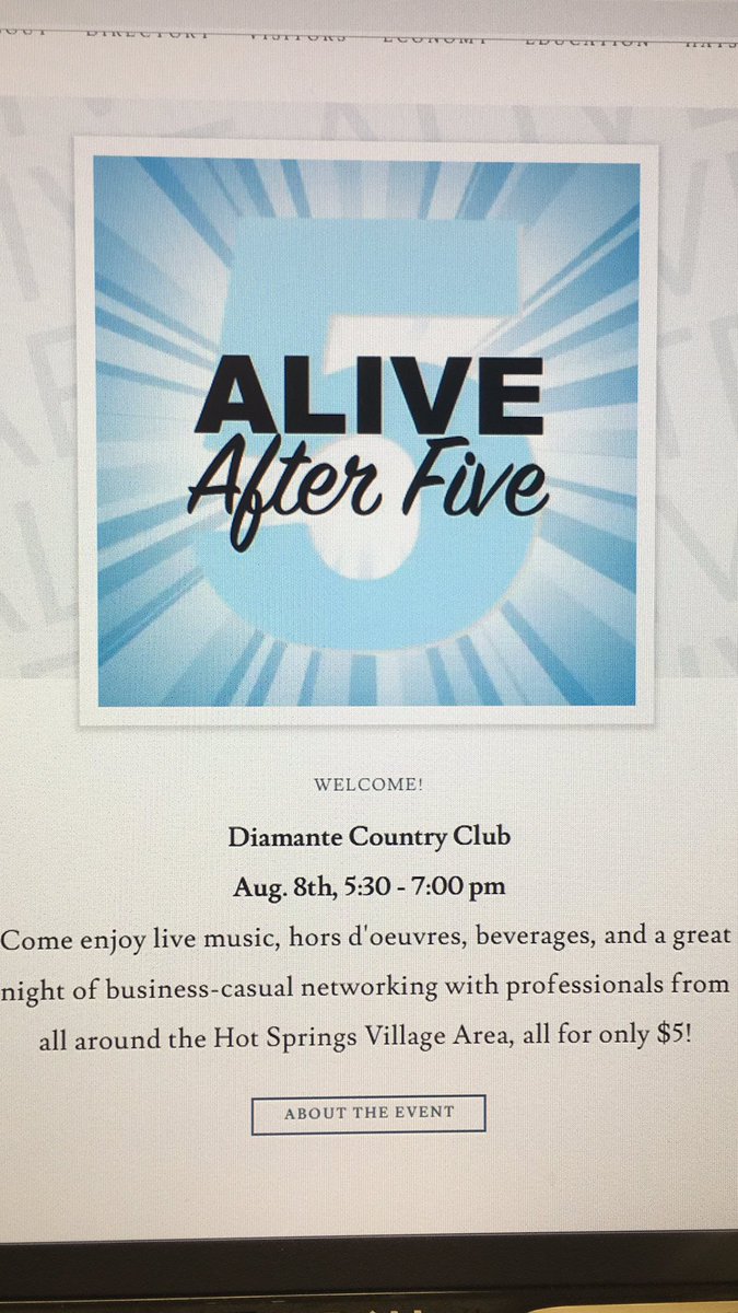 HotSpringsVACOC's tweet photo. Tonight at Diamanté’s Country Club, 5:30-7:00: live music, food, networking, and more, $5! https://t.co/zdG0dJyN7S