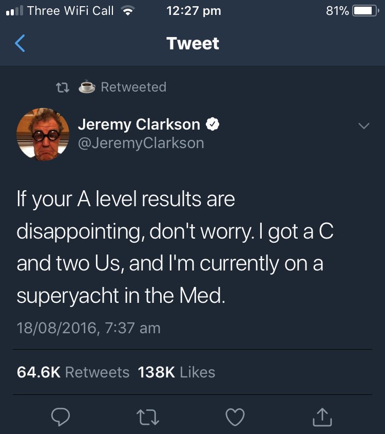 wk12__'s tweet photo. keep the motivation going this year please @JeremyClarkson https://t.co/l2hLw5J0EF