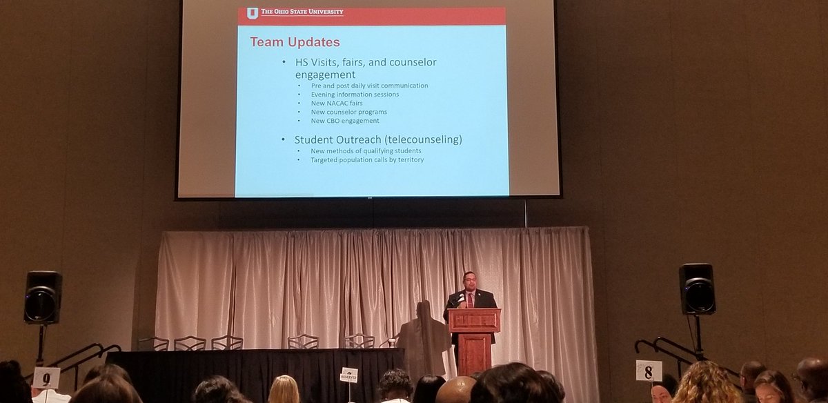 FinAidEllen's tweet photo. Thank you @MarkOSUAdmit for sharing Admissions updates with us this morning at Update Day! #outreach https://t.co/lUkfQyLqZH