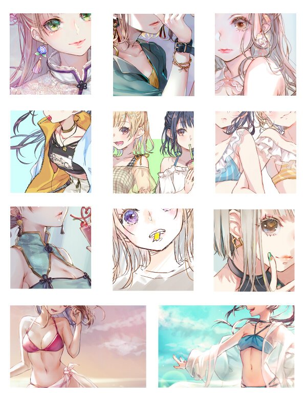 ◆C96お品書き◆
夏のオシャレを楽しんでいる女の子のフルカラーイラスト集が新刊になります。
色々詰め込んだグッズセットも用意しました!
夏コミ3日目の8月11日東京ビックサイト西4ホール【A12a】でお待ちしております!
#C96 #夏コミ 