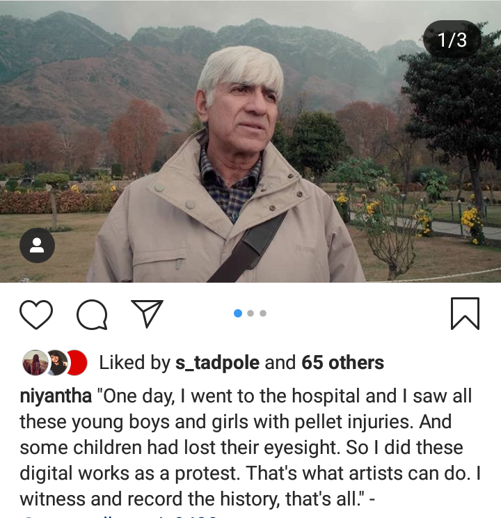 shireenazam's tweet photo. What does it mean to make art in the time like in the world's most militarised zone. 
@Niyantha and 
@MuktiKrishan's short documentary. #EndKashmirBlockade 
 (link: https://t.co/Az99BbLyHY) https://t.co/nodb7ROgK1 https://t.co/Z9TvtO6Hui