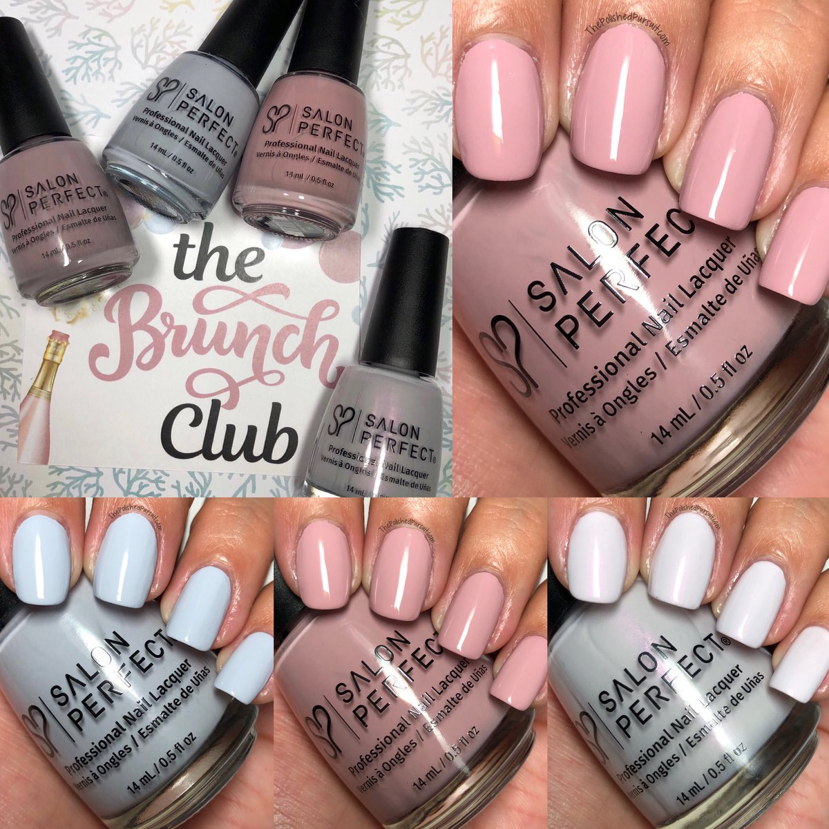 thepolishedp's tweet photo. The Brunch Club Collection by @Salon_Perfect These are sold exclusively at @Walmart Swatches + review are up on my blog 💅🏽 https://t.co/e9FGK9OWKf #salonperfect #salonperfectthebrunchclub #thebrunchclub #walmart #walmartbeauty #thepolishedpursuit https://t.co/I0kGhG6ZPD