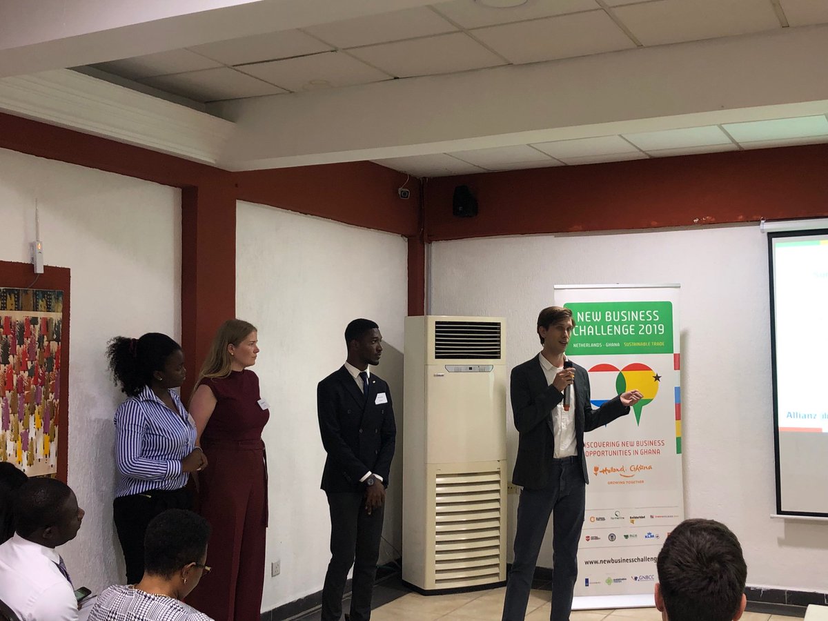 NLinGhana's tweet photo. The finals of the New Business Challenge 2019 has officially started! The participants are presenting their business solutions to the jury and companies. Stay tuned to find out who the winner is at the end of the day!🏆 @NBC_Ghana #NBCfinals https://t.co/dPrF8ZbEJ9