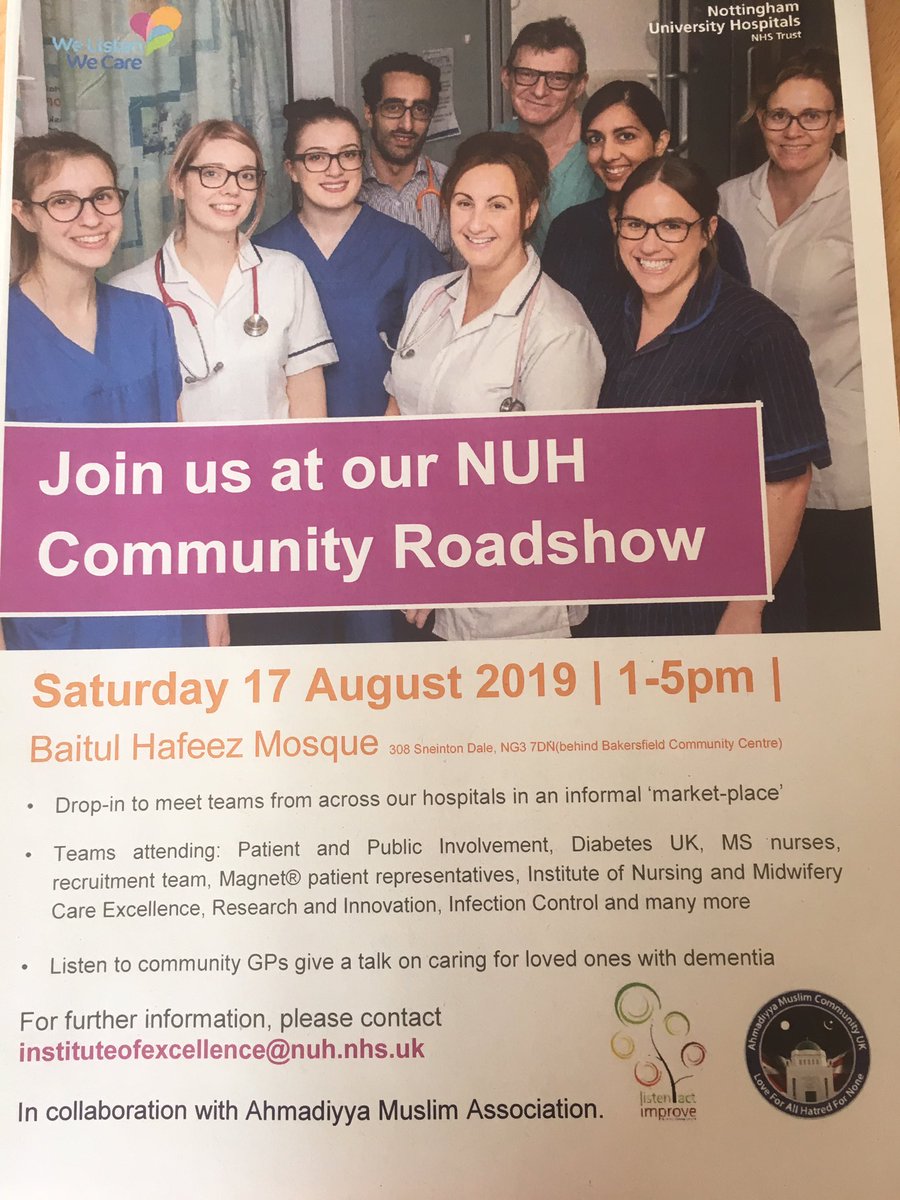 You are invited to come & join us to find out about our work on 17th August 1-5  - all welcome @trent_trust @trevorclower @SharedGovNUH