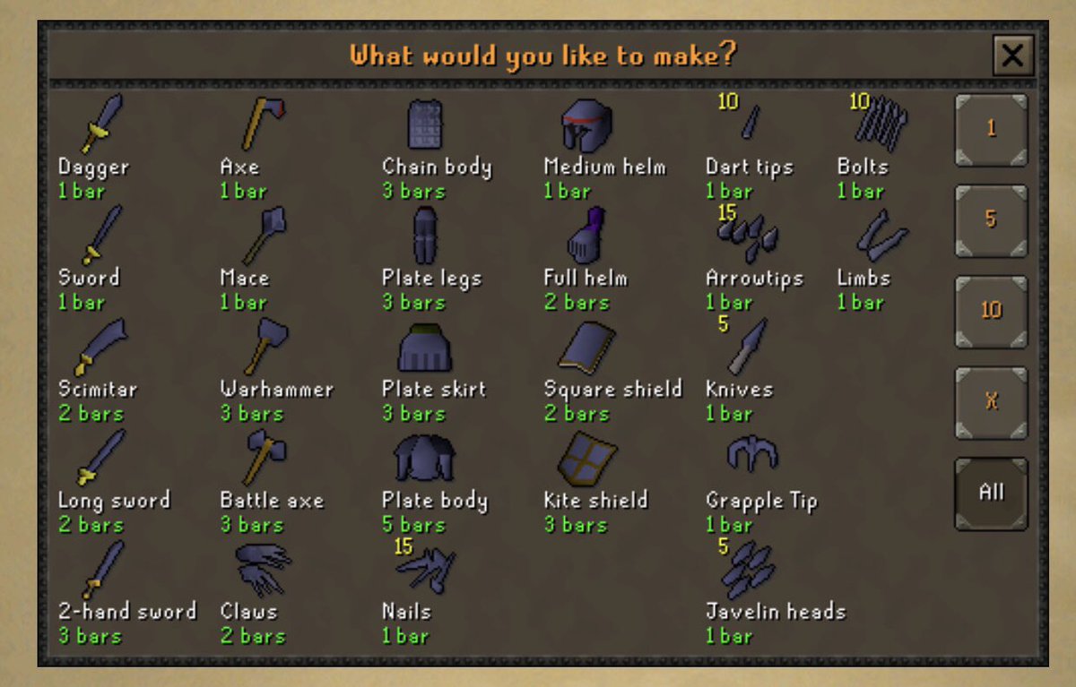 JessikaOSRS's tweet photo. The day after 99 smithing. Nice update 👍 https://t.co/X3rsKrynNT