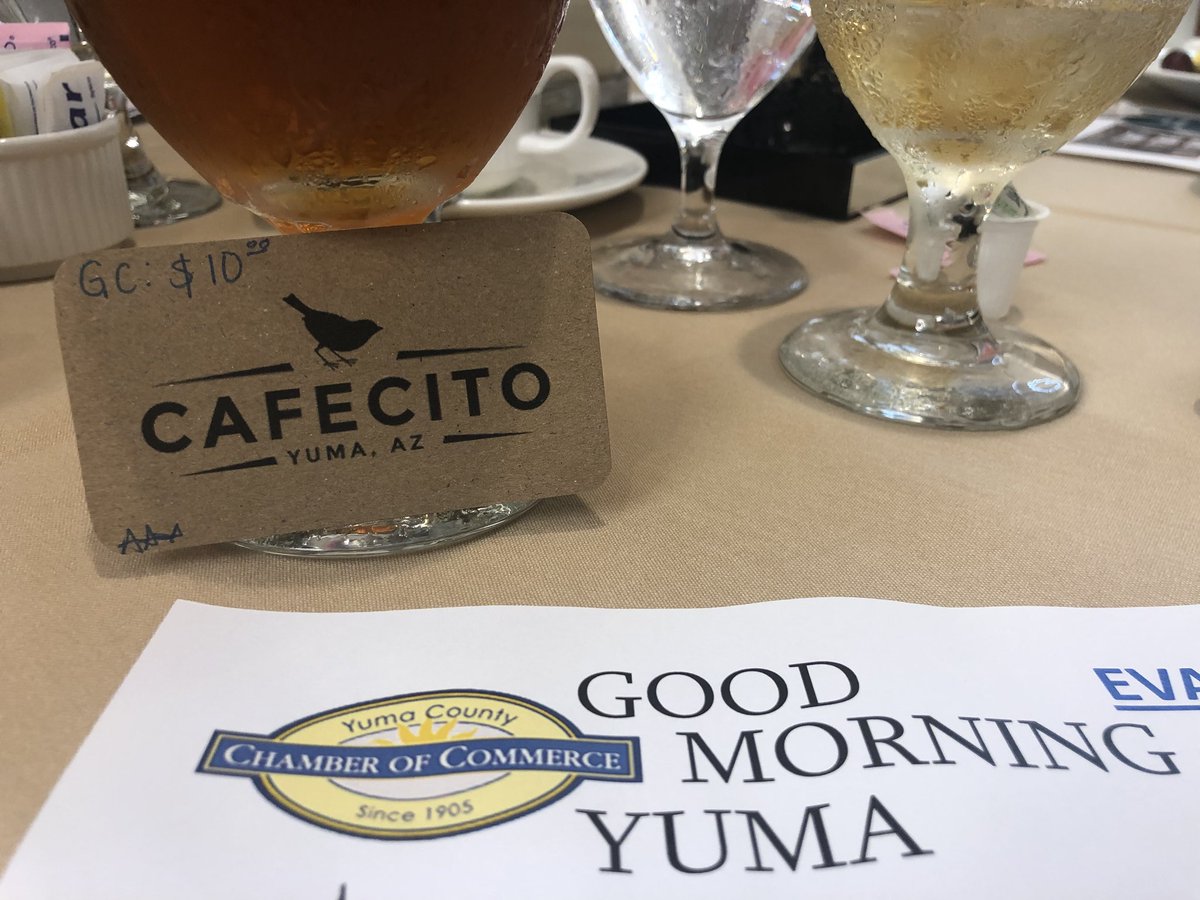 Amber1279's tweet photo. Look who won a prize for paying attention to my fellow businesses! 
Thanks @PHDYuma! 
 #YumaAz #Smallbusinesses #goodmorningyuma @yumacountychamber  #goodmorningyuma #twittersnotdead #sbsc @cafecitoyuma @CulliganYuma https://t.co/xM3l59JUR2