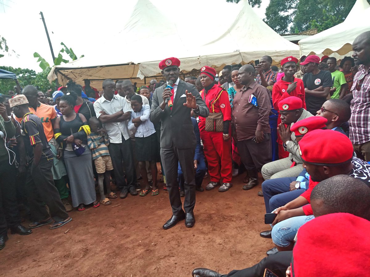 As we returned from Gulu court on Tuesday,supporters cheered us all the way.Police officers kept beating pple on roadsides with sticks &amp;in Bombo,police truck UP 2525 hit a boda rider to push him off the road.Hakeem Sekamwa died &amp;today we buried him in Luweero.This evil must stop!