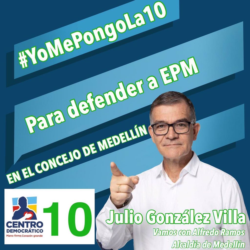 CamiloSalazarRe's tweet photo. A todos los amigos que me han preguntado qué haré luego de ser precandidato al Concejo de Medellín por el @CeDemocratico apoyaré personas que quieran trabajar por Medellín y Antioquia. Los invito a votar #CD10 al Concejo y #CD69 a la Asamblea. El equipo de @LuisAlfreRamos https://t.co/gtNweowkuO