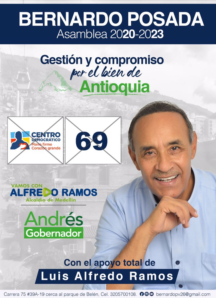 CamiloSalazarRe's tweet photo. A todos los amigos que me han preguntado qué haré luego de ser precandidato al Concejo de Medellín por el @CeDemocratico apoyaré personas que quieran trabajar por Medellín y Antioquia. Los invito a votar #CD10 al Concejo y #CD69 a la Asamblea. El equipo de @LuisAlfreRamos https://t.co/gtNweowkuO