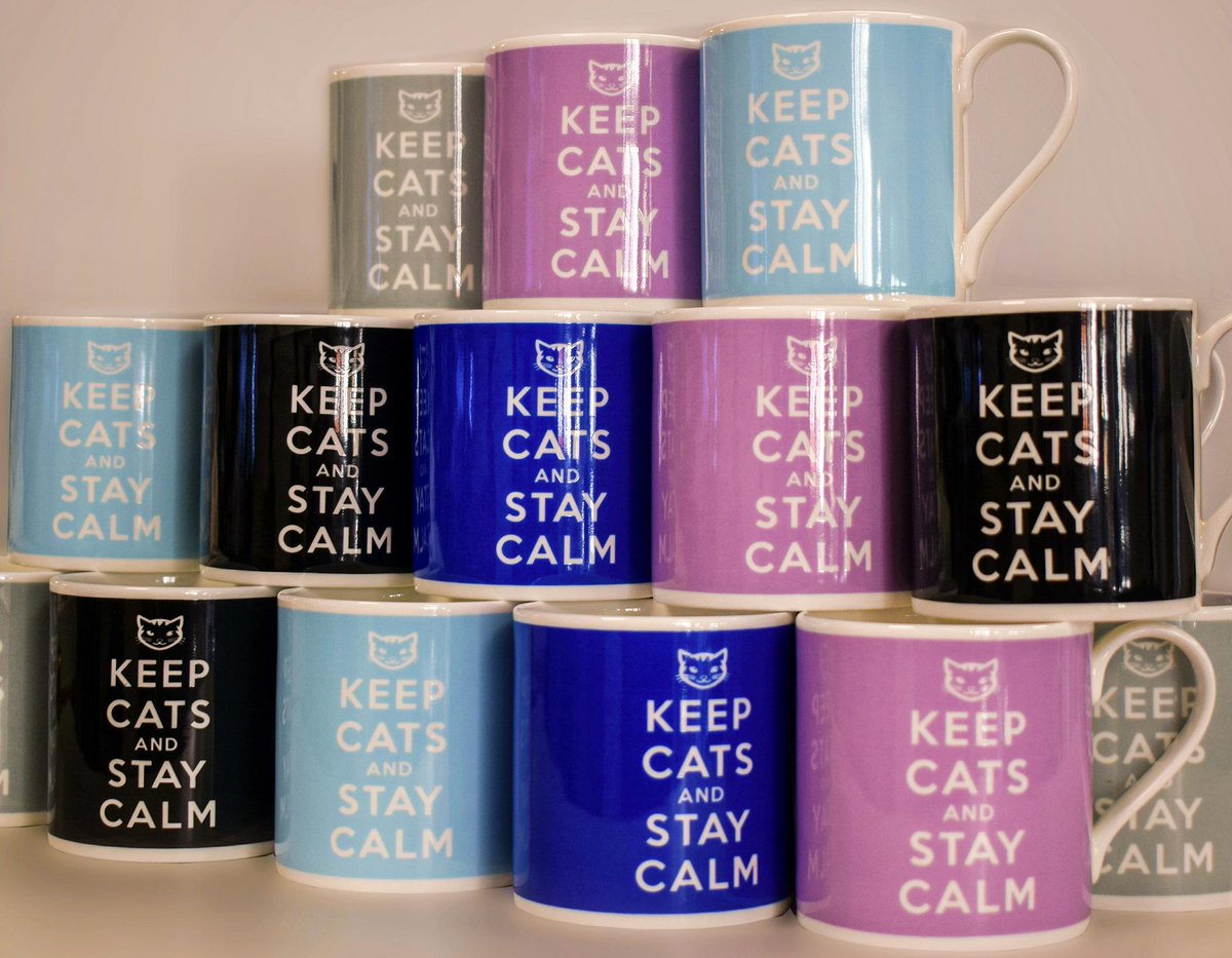 FotoCeramic's tweet photo. It's a double whammy! We're also celebrating #InternationalCatDay with our keep cats and stay calm mugs. https://t.co/kgXHo6pmWw