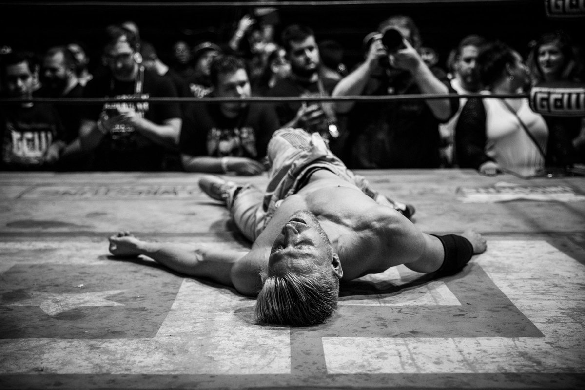 Kane_B13's tweet photo. @GCWrestling_ @JoshLBarnett @Tony_Deppen @OGkevingill @smartmarkvideo @sr_torch @WrestlingSheet @WIncRebel @lwoswrestling @TheSavageStash @JANELABABY I was just looking at a picture I took of @orangecassidy at #gcwbegformercy and thinking it might be time to replace that canvas. https://t.co/kEkGS9k1uo