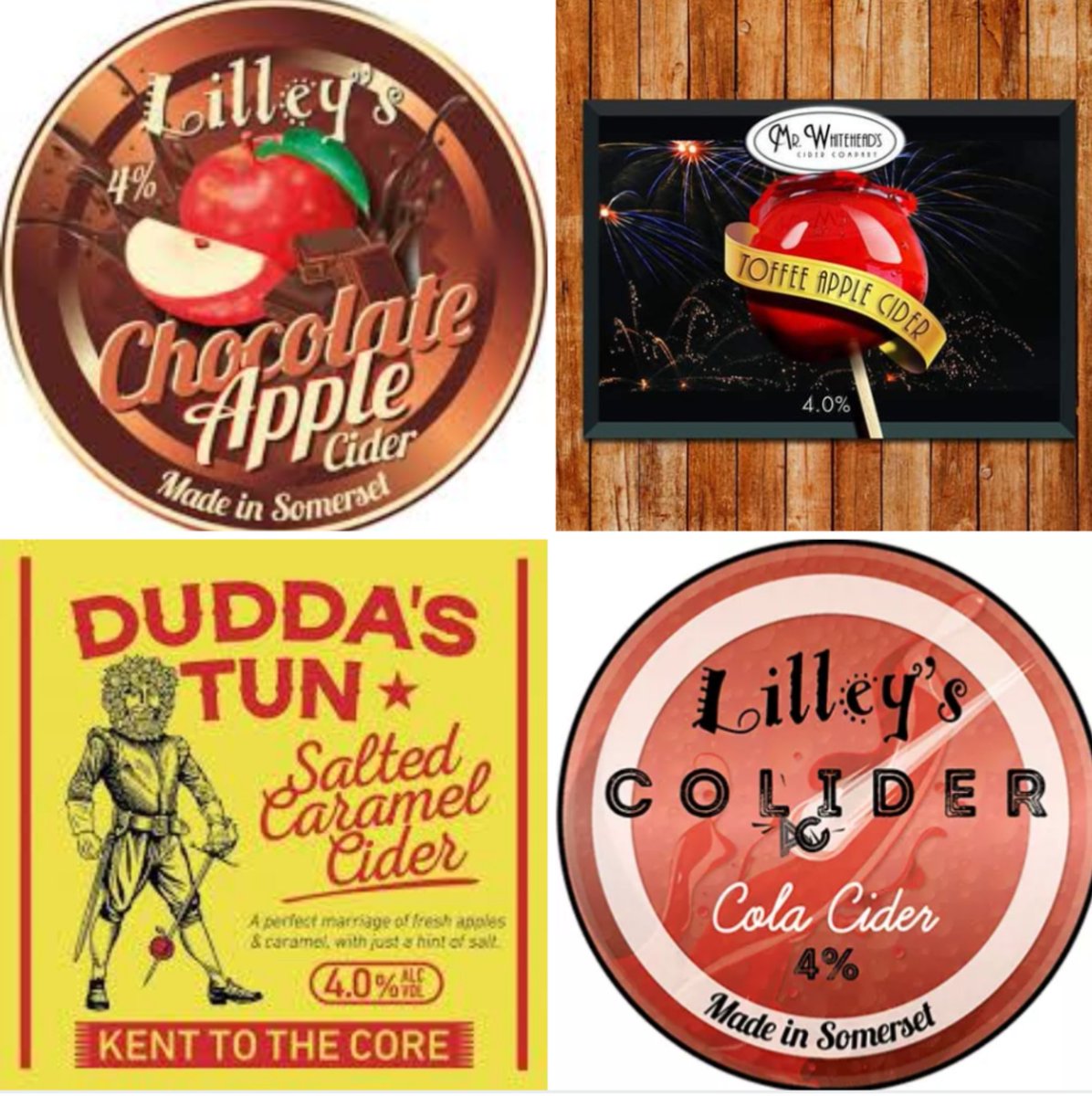 Here's a peak at our "something different" range of ciders. 🍫🍎🍬