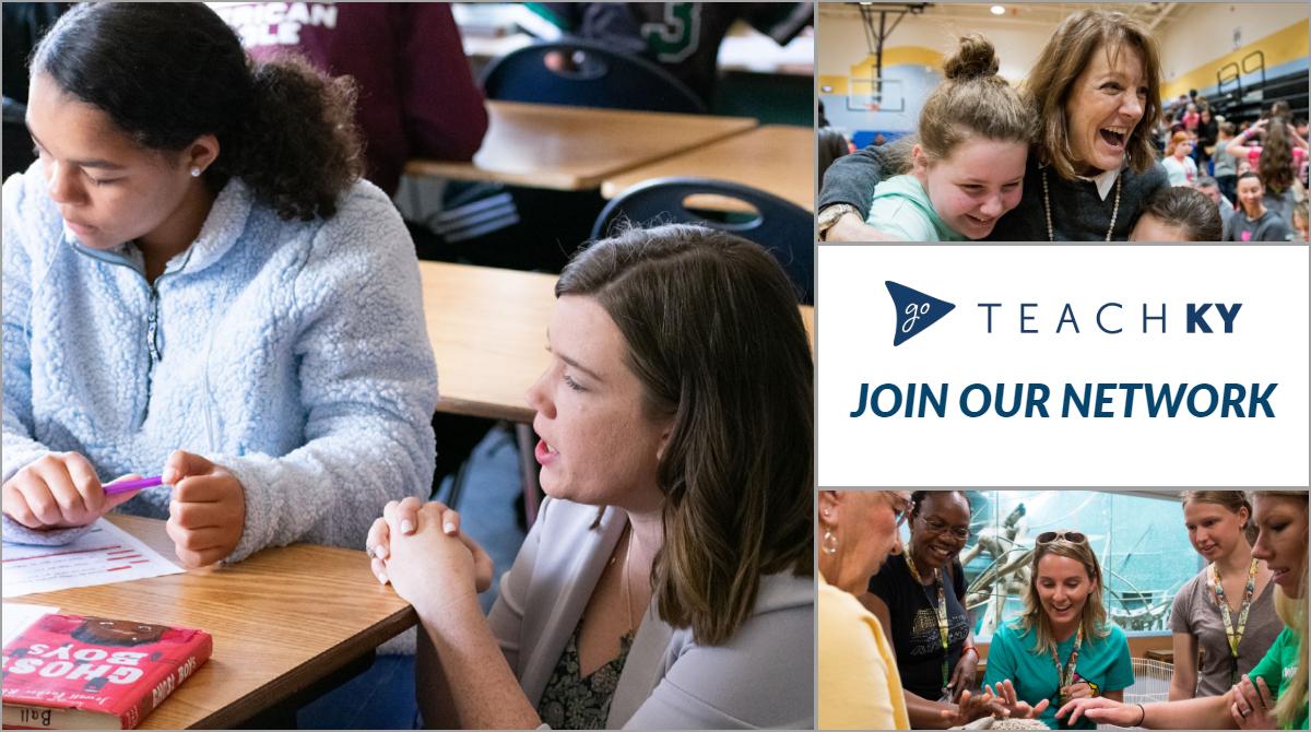 GoTeachKY's tweet photo. What’s missing in Kentucky’s schools? You! Join our network and receive updates about the profession, news about alternative pathways and more! #GoTeachKY https://t.co/MNLHdmD6Ap https://t.co/19NvDIdkF0
