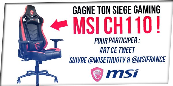 WisethugTV's tweet photo. 🏆 #Concours 🏆

Avec @msifrance on vous fait gagner 1 Siège Gaming MAG CH110 !

Pour participer :
- #RT ce tweet
- Follow @WisethugTV
- Follow @msifrance 

Tirage au sort le 17/08 ! Pour recevoir le siège, il faut résider en France ! https://t.co/4FnwFlvb1e