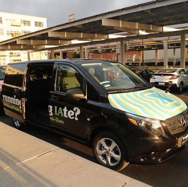 LADOTofficial's tweet photo. FlexLA transports folks in DTLA from 4 p.m. - 2 a.m. for a flat rate of $2. Download the FlexLA app today. 📸 @rideflexla #CutYourCarbon #FlexLA #RideShare #DTLA https://t.co/9U2JeZkRq8