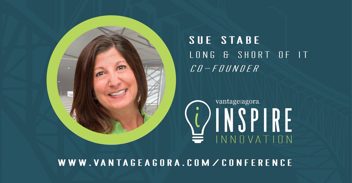 eoxvantage's tweet photo. Perceptive, imaginative and driven are just a few qualities that Sue Stabe exemplifies. As co-founder of the Long & Short of It, Sue is enthusiastic about taking ideas and inspirations and turning them into realities. #ideas19
https://t.co/i6oiHLnZJE https://t.co/hPgpY666J5