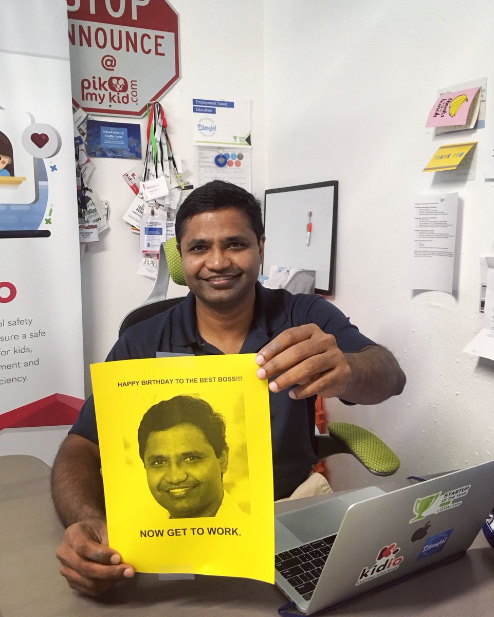 CENTEGIX_'s tweet photo. Happy Birthday to our CEO Pat Bhava! Thank you for all you do! You inspire us to work hard &amp; all for the great cause of Student Safety. That was fun... now get to work! #CEO #BossMan #birthday #startupfun https://t.co/mwVPzlbG9O