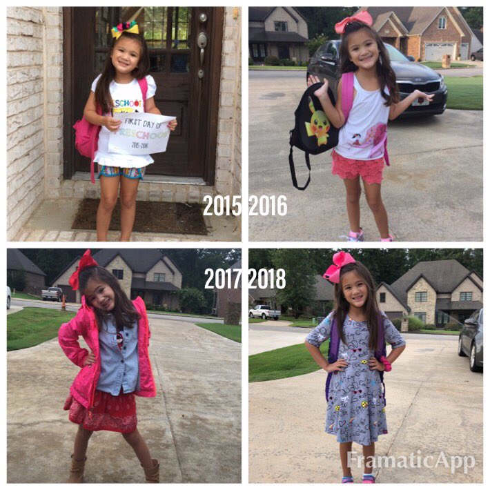 laiferrell's tweet photo. How has four years of school gone by already. She will be taller than me soon! We went from fake smiles in pictures to a real one today. So lucky to be her momma! #futurebestfriend https://t.co/ejxIOof9rW