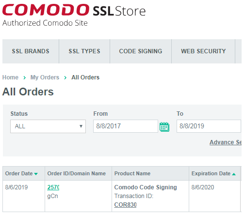 We are awaiting the cert for gCn's new wallet.