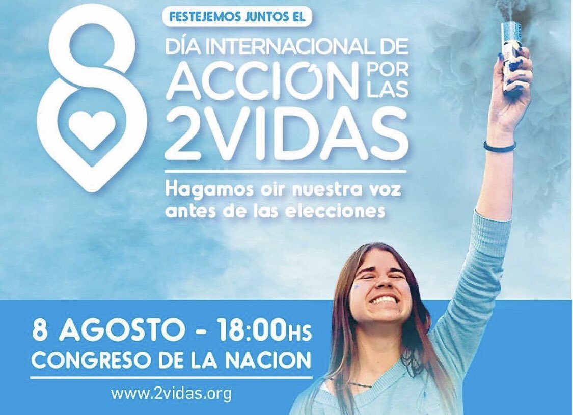 AgustinLaje's tweet photo. Hace 1 año el pueblo argentino se puso de pie contra presiones internacionales, contra el establishment mediático, contra el Estado y los partidos políticos organizados, y dijo SI A LAS #2Vidas.
Hoy celebramos marchando en todas partes!
#NoFueLey #VotoCeleste https://t.co/FNSgGj5iY0