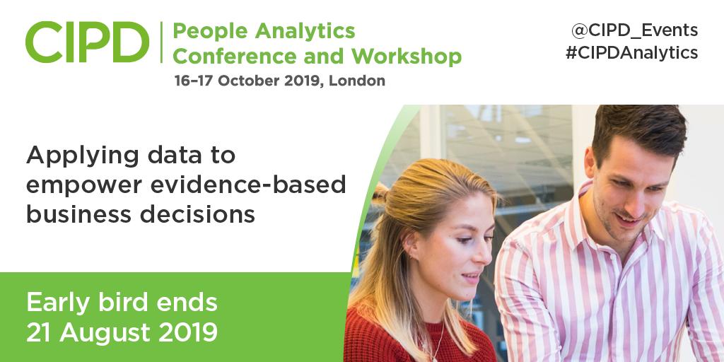 CIPD_Events's tweet photo. There's just under two weeks left to save with early bird discount for the @CIPD #PeopleAnalytics Conference and Workshop. Book today and save: https://t.co/ncD66Myc1q
#CIPDanalytics #HRAnalytics #PeopleData https://t.co/7aROx5m8xX