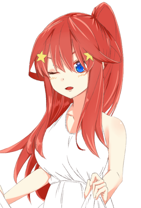 YutoさんがTwitterに投稿した中野五月(五等分の花嫁)のイラスト。