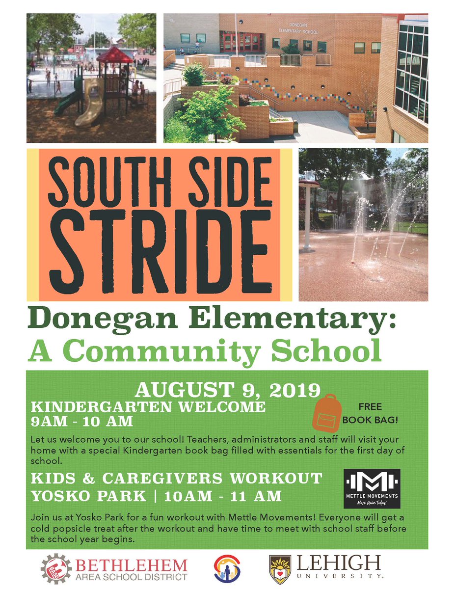 DoneganBASD's tweet photo. Are you ready for the South Side Stride? We can't wait to see you tomorrow! We're visiting our kinders from 9-10 am and then heading to Yosko Park for more at 10 am! Come on out! #southsidestride #ignite @BethlehemAreaSD @BASDSUPT @basdjacksilva @LehighCSO @UnitedWayGLV @CISLV1 https://t.co/8F71s9PJYP