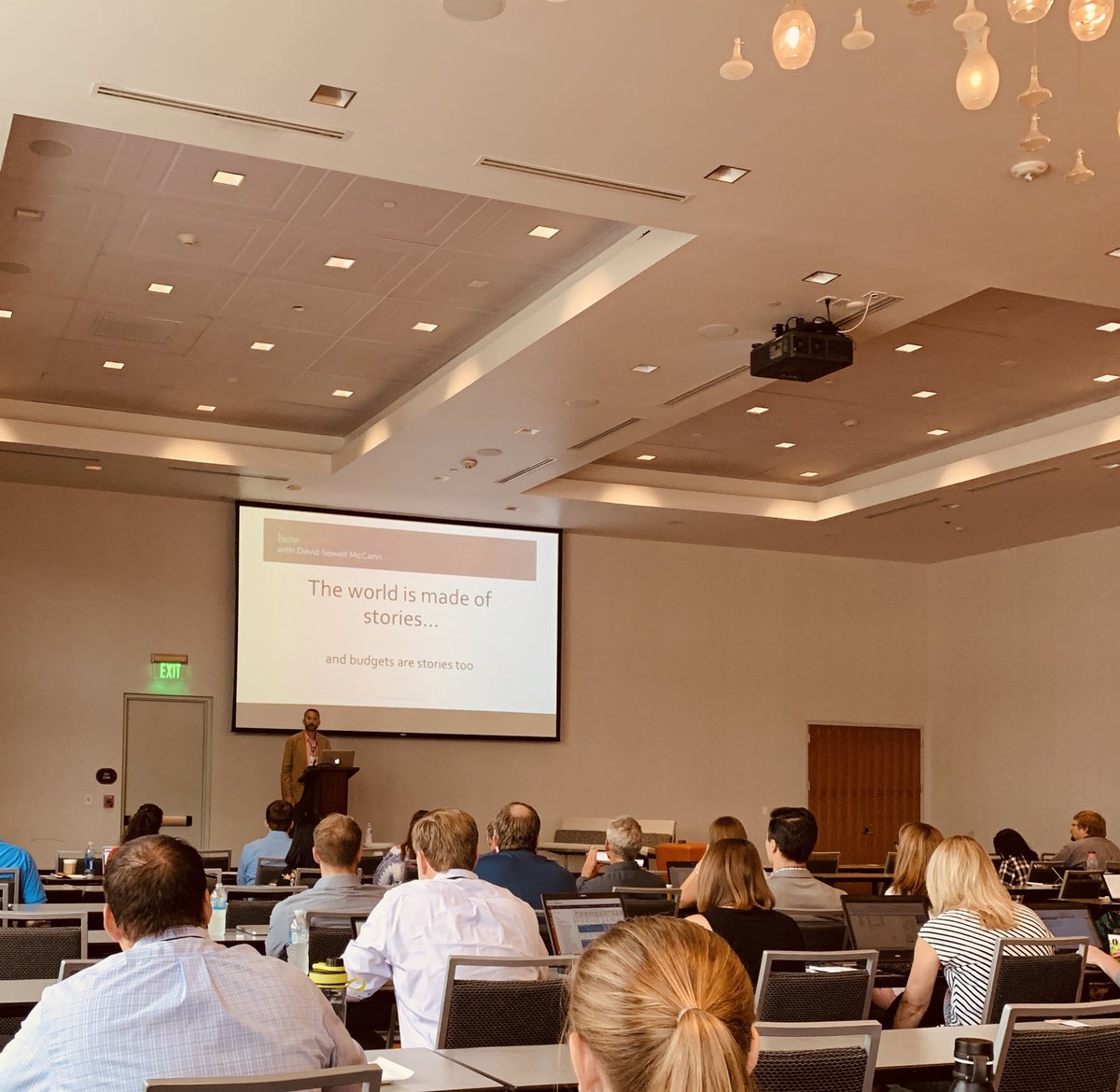 _ResourceX's tweet photo. “The world is made of stories. #Budgets are stories too.” - @MccannSewell at #PBBSummit19 https://t.co/nd8TuxGEhv
