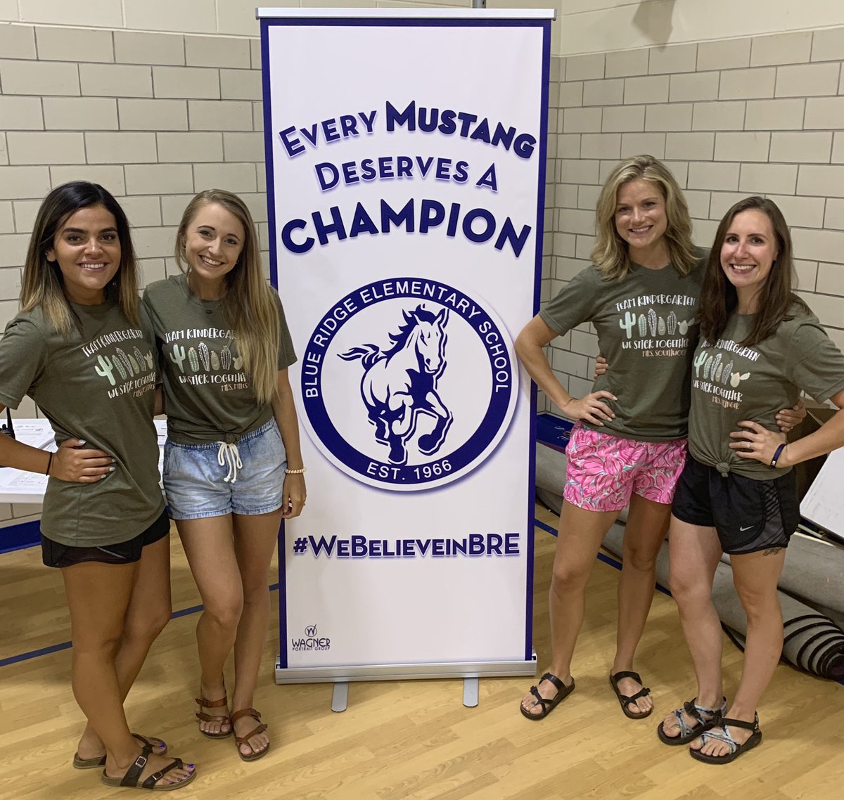 MrsSouthwood's tweet photo. Obligatory first day back picture with my amazing kinder team. We Stick Together at @BREMustangs! #kindergarten #WeBelieveinBRE #CPSBest @MsTaylorMorales @MilesofLearning @BeringerDen https://t.co/JVEDpVbgnj