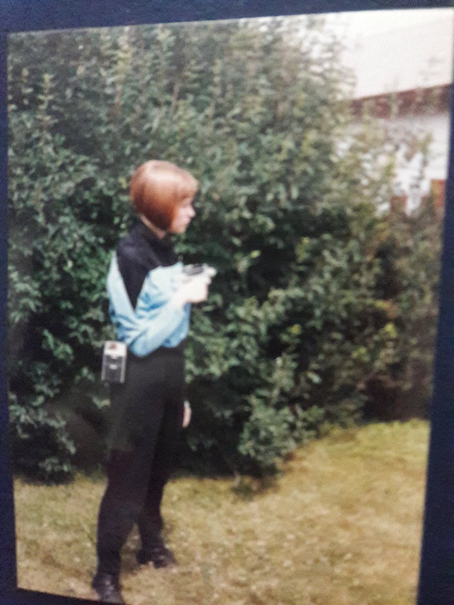 OneLastChance18's tweet photo. Getting my ST:TNG binge watch on! I grew up wanting to be Dr. Crusher, as these circa 1994 photos show. @gates_mcfadden I became an Occupational Therapist instead of a doctor - not sure if that's a position on the Enterprise, but it definitely should be. God's blessings! https://t.co/OV4Vzrb2N6