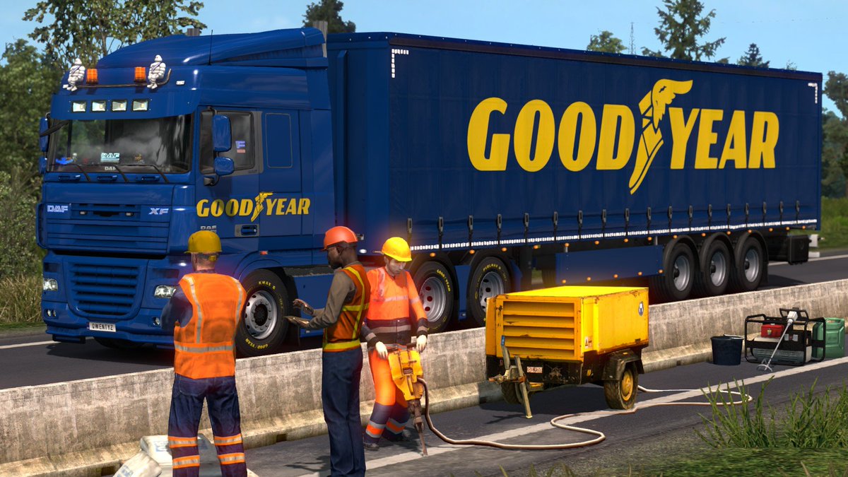 Chujownik's tweet photo. I wish a good luck to everyone! #GoodyearRollOut @goodyear @SCSsoftware https://t.co/iXt0AcBkmV